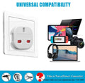 EU Travel Adapter Plug - 5 Pack  UK To Euro Europe Adaptor 2 Pin Plugs European