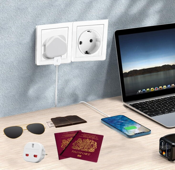 EU Travel Adapter Plug - 5 Pack  UK To Euro Europe Adaptor 2 Pin Plugs European